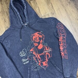 Corpse Husband Hoodie Unisex Adult 2XL Black Miss You Anime Graphic Distressed